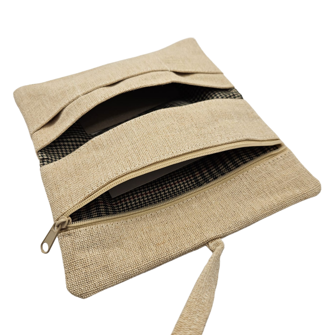 Drehertasche Jute mit Wickelverschluss
