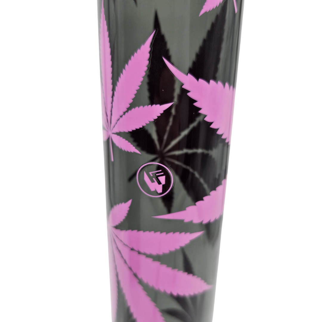 Glasbong „Leaves Pink“