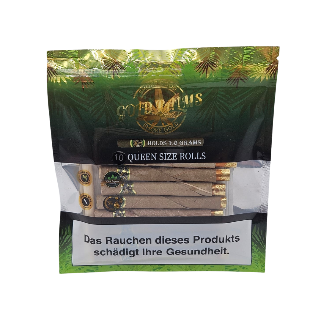 Gold Palms Blunt Wraps ''QUEEN SIZE'' 10er Pack