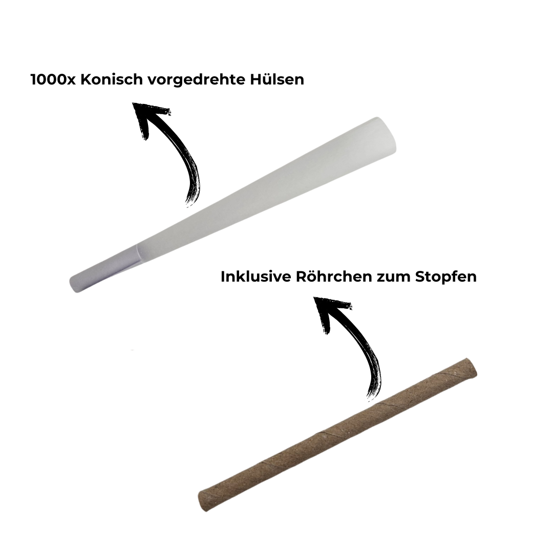 JUMBO 1000 Stück vorgedrehte Hülsen King Size