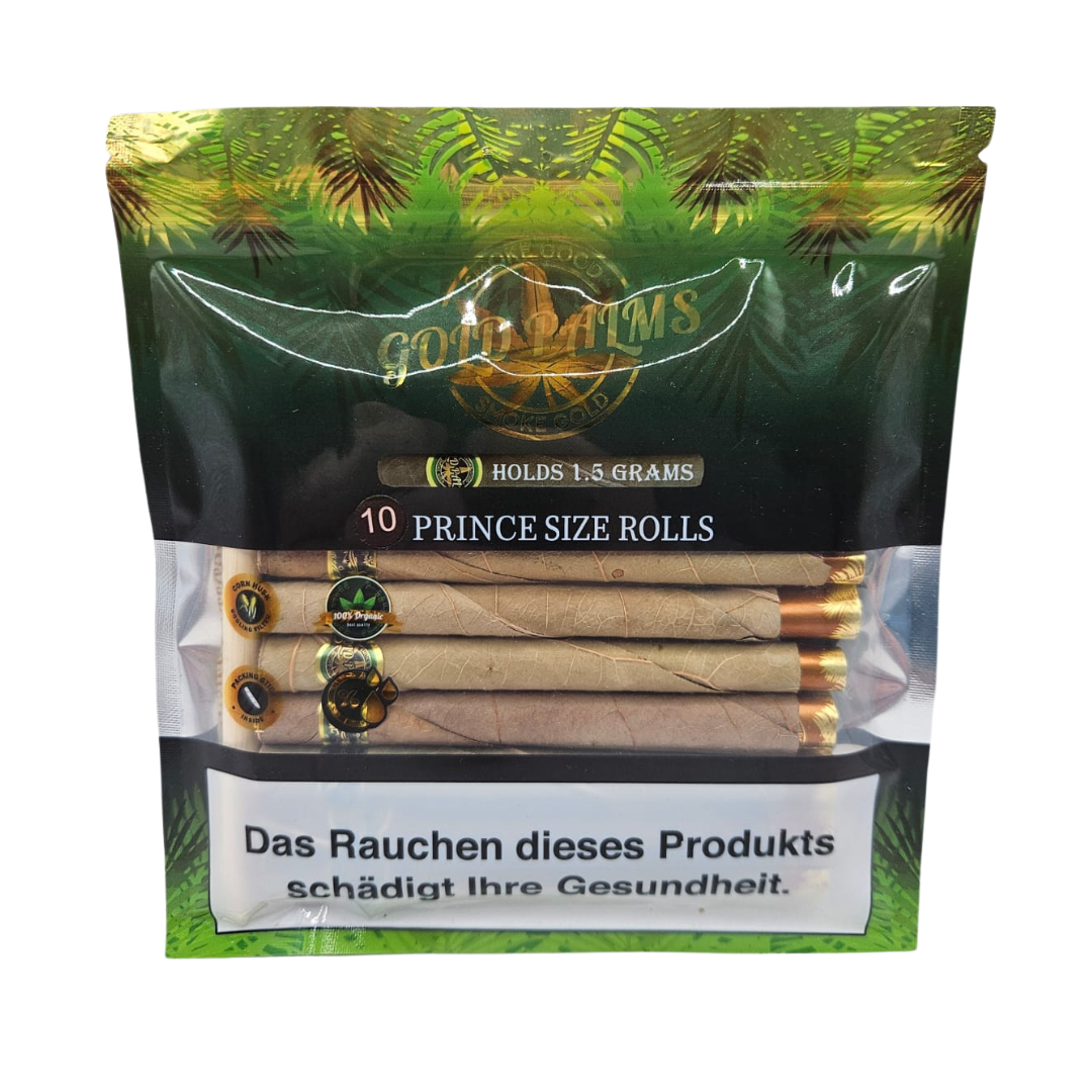 Gold Palms Blunt Wraps ''PRINCE SIZE'' 10er Pack