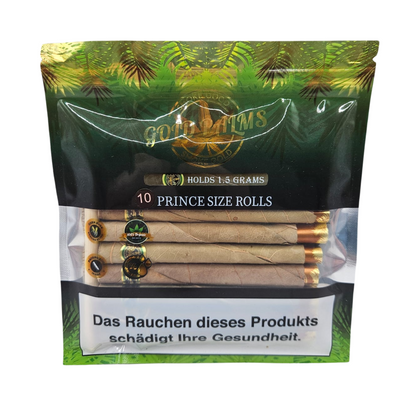 Gold Palms Blunt Wraps ''PRINCE SIZE'' 10er Pack