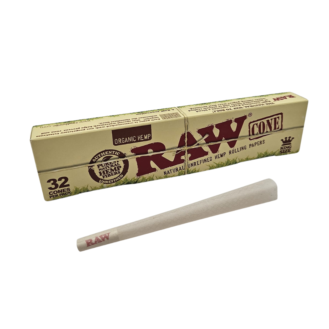 RAW Cones Organic King Size – 32 vorgedrehte Hülsen