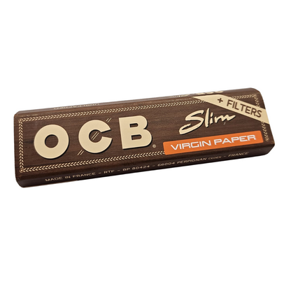 OCB Unbleached Slim + Filter Tips Virgin – Display mit 32 Packungen