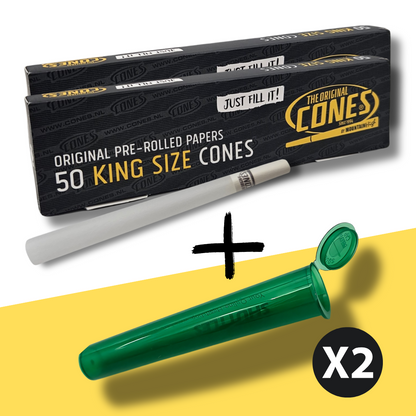 The Original Cones 100 vorgerollte Hülsen + Gratis Tubes