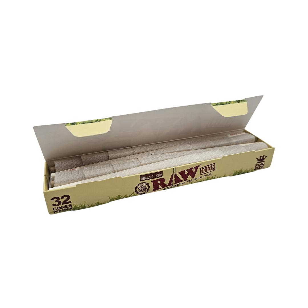 RAW Cones Organic King Size – 32 vorgedrehte Hülsen