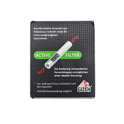 Gizeh Aktivkohlefilter 6 mm – 34 Stück