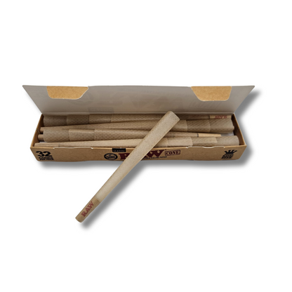 RAW King Size vorgedrehte Hülsen (32 Stück) mit Cone Loader Konische Hülsen