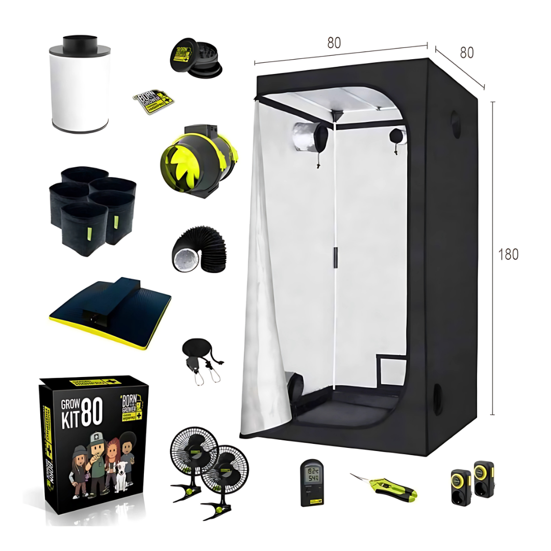Growbox Komplettset 80x80x180cm mit 150 Watt LED