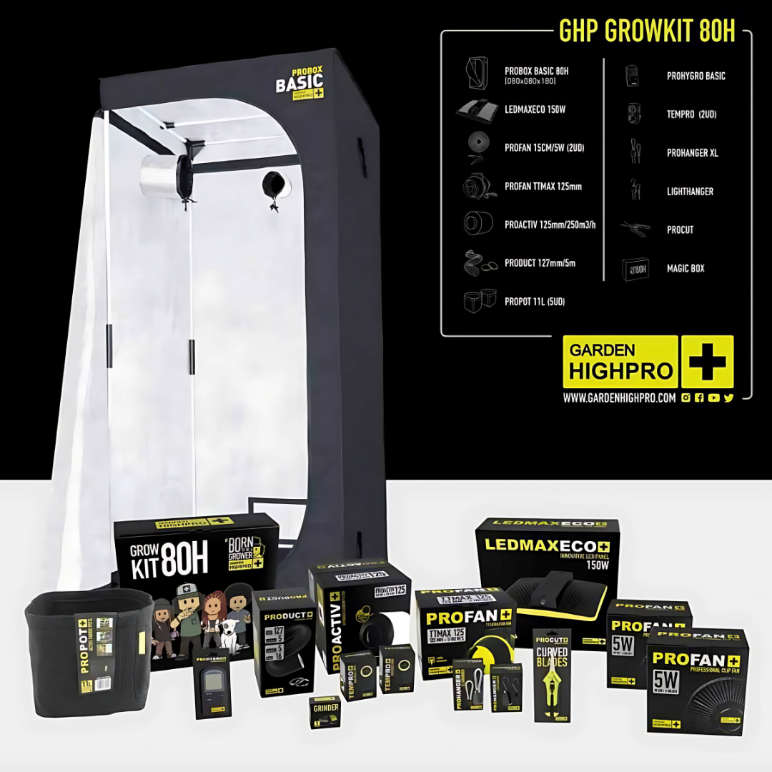 Growbox Komplettset 80x80x180cm mit 150 Watt LED