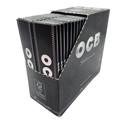 OCB Black Slim Premium Longpapers – Display with 50 packs 