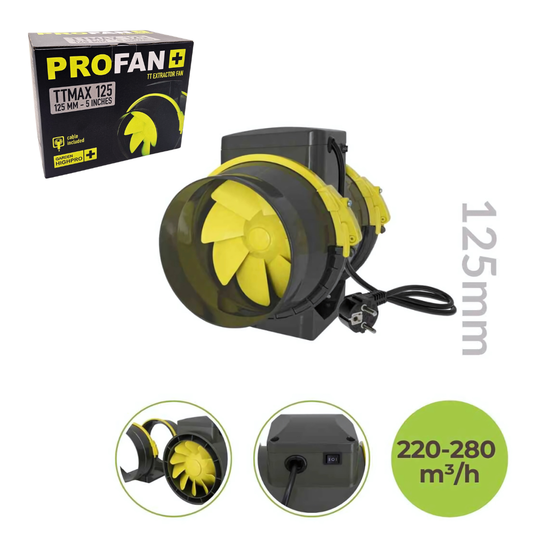 Grow Abluft-Set 125 mm 250 m³/h