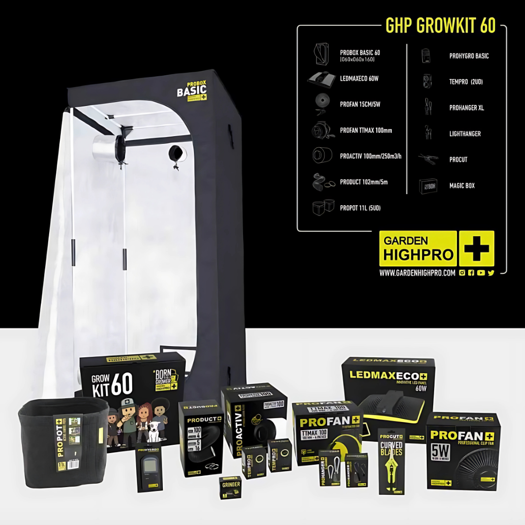 Growbox Komplettset 60x60x160cm mit 60 Watt LED