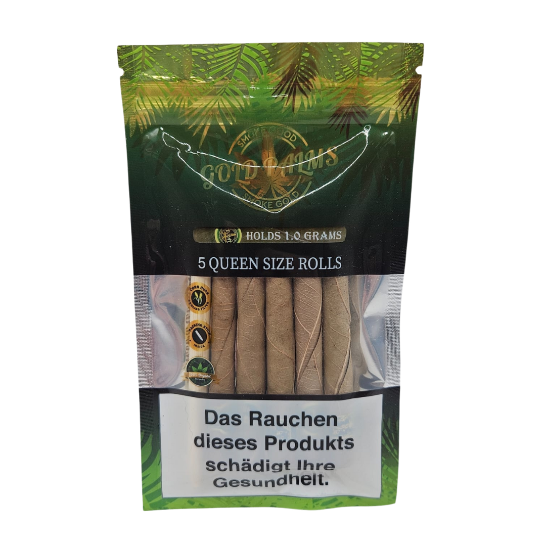 Gold Palms Blunt Wraps ''QUEEN SIZE'' 5er Pack