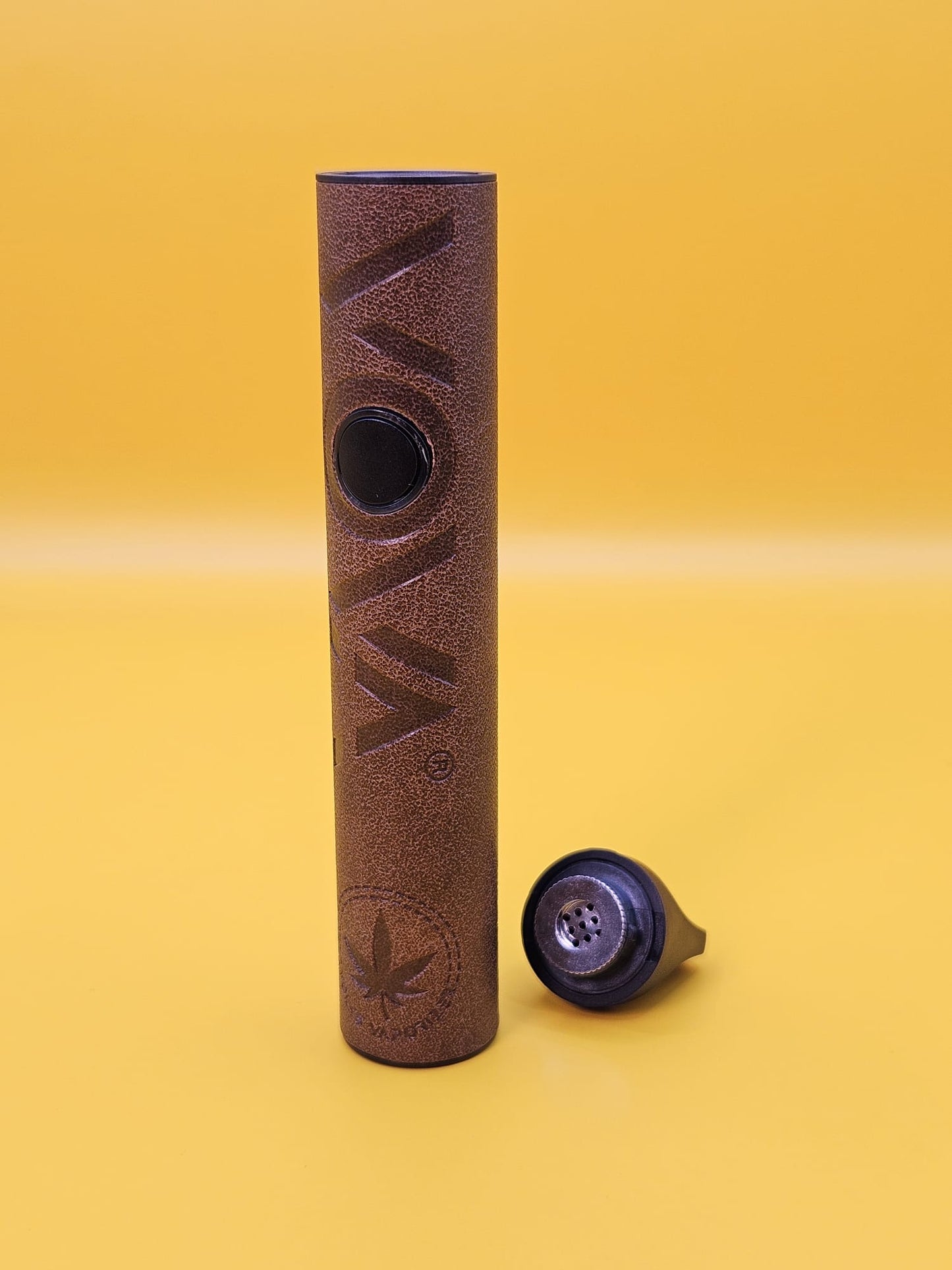 VOVA Portable Dry Herb Vaporizer Brown Leather 