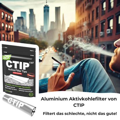 200 Stück CTIP Aktivkohlefilter + Joint Tube + Longpapes
