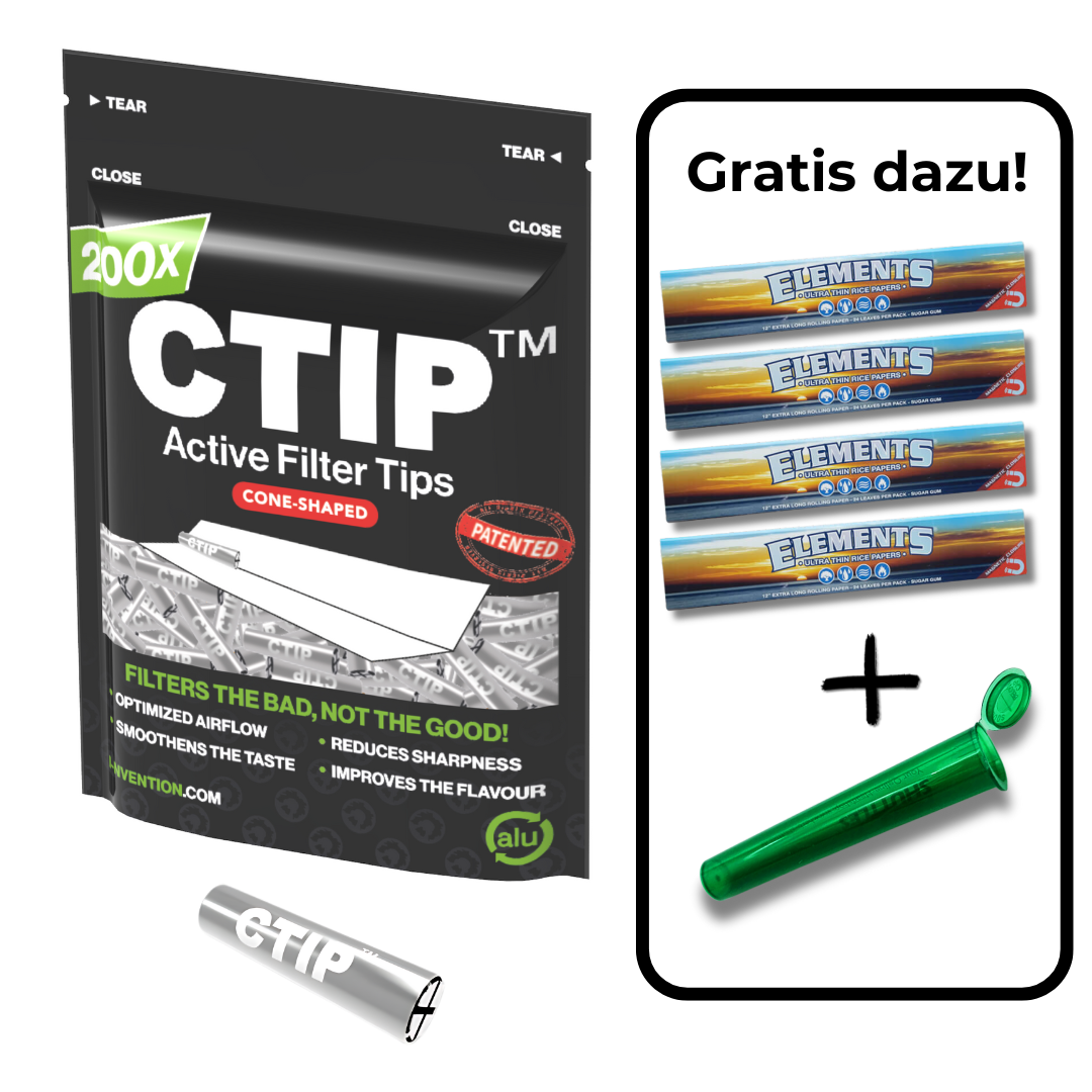 200 Stück CTIP Aktivkohlefilter + Joint Tube + Longpapes